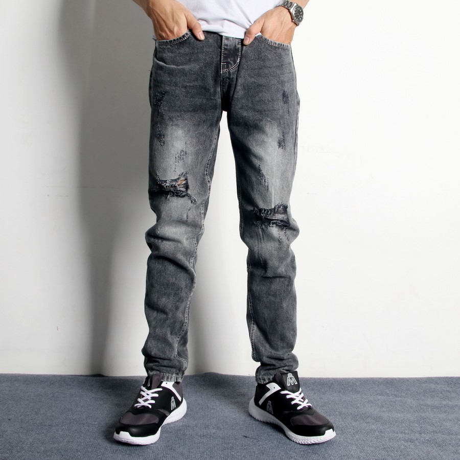 [Mã FAMALLT5 giảm 15% đơn 150K] Quần jean nam Q514 (Đen rách) MĐ