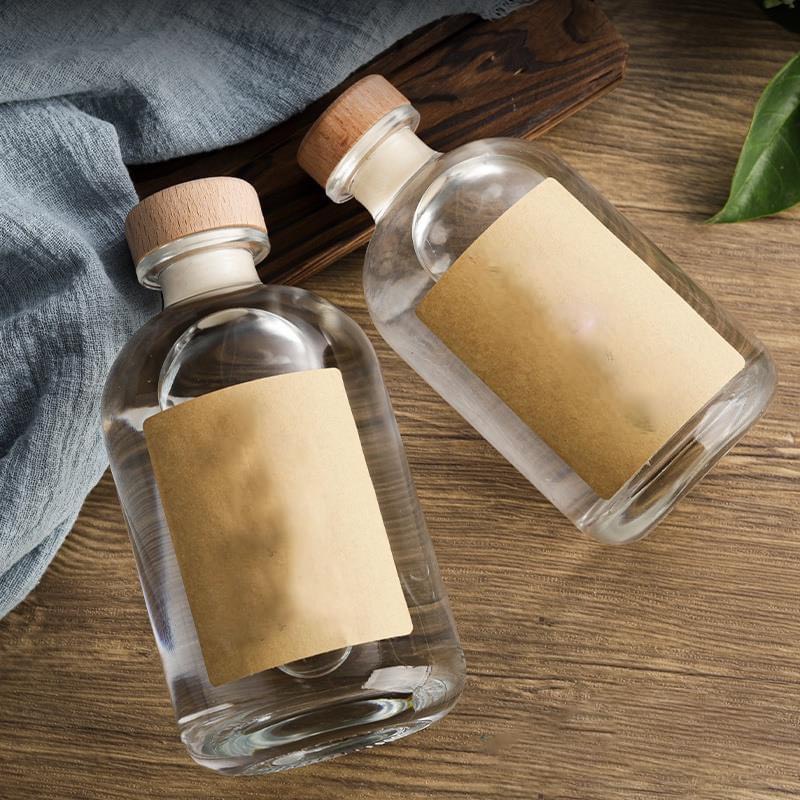 🚩 🚩 chai trụ tròn 500ml nút gỗ , đựng cafe, nước ép....