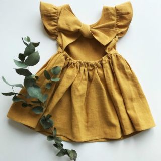 Váy xòe công chúa chất thô đũi cho bé gái