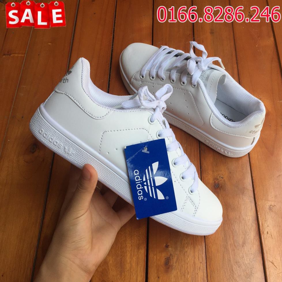 [Chính Hãng] [KÈM VIDEO ẢNH THẬT] Giày Adidas Stan Smith Gót Trắng Giá Rẻ . 2020 new . 2020 ️🥇 . NEW : ' new * L ⁹ ' ₛ -