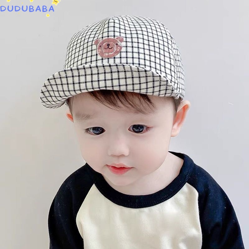 Mũ Lưỡi Trai Vải Cotton Viền Mềm In Hình Gấu Kiểu Hip-Hop Cá Tính Cho Bé