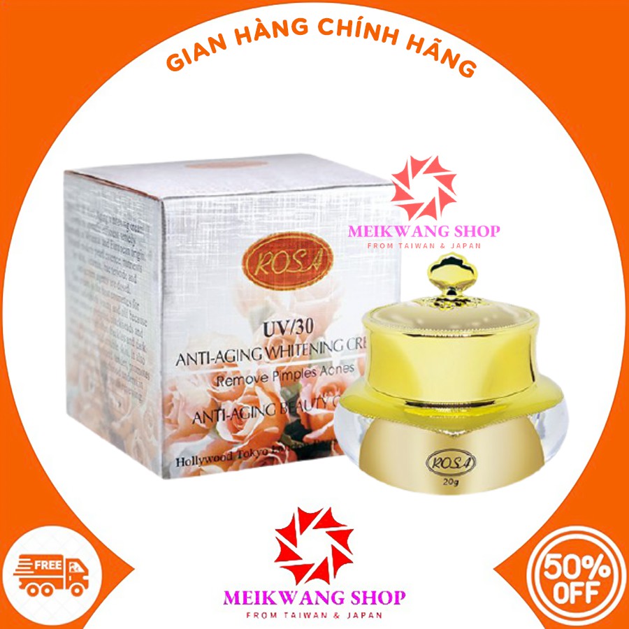 🇹🇼🇹🇼🇹🇼KEM ROSA CHỐNG LÃO HOÁ UV/30 ANTI-AGING WHITENING CREAM 20G - CHỐNG LÃO HOÁ - CHỐNG NHĂN🇹🇼🇹🇼🇹🇼