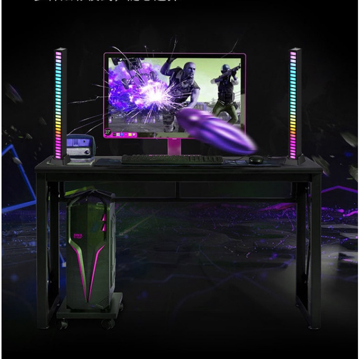 Thanh đèn led RGB 16 triệu màu cảm biến âm thanh nháy theo nhạc kết nối bluetooth điều chỉnh qua điện thoại