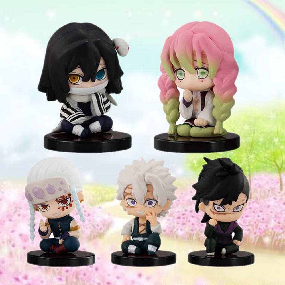 Set 5 Mô Hình Nhân Vật Tanjirou Demon Blade Kyoujurou Bằng Pvc