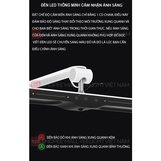 Đèn bàn Yeelight Desk Lamp V1 Pro chống cận, hỗ trợ Mihome Homekit công suất 12W - BH 12 tháng
