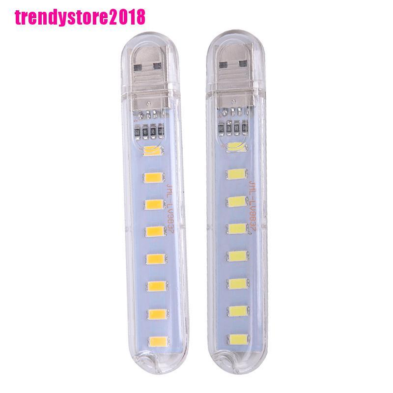 Đèn LED USB 5V 8 Bóng Di Động Cho Máy Tính