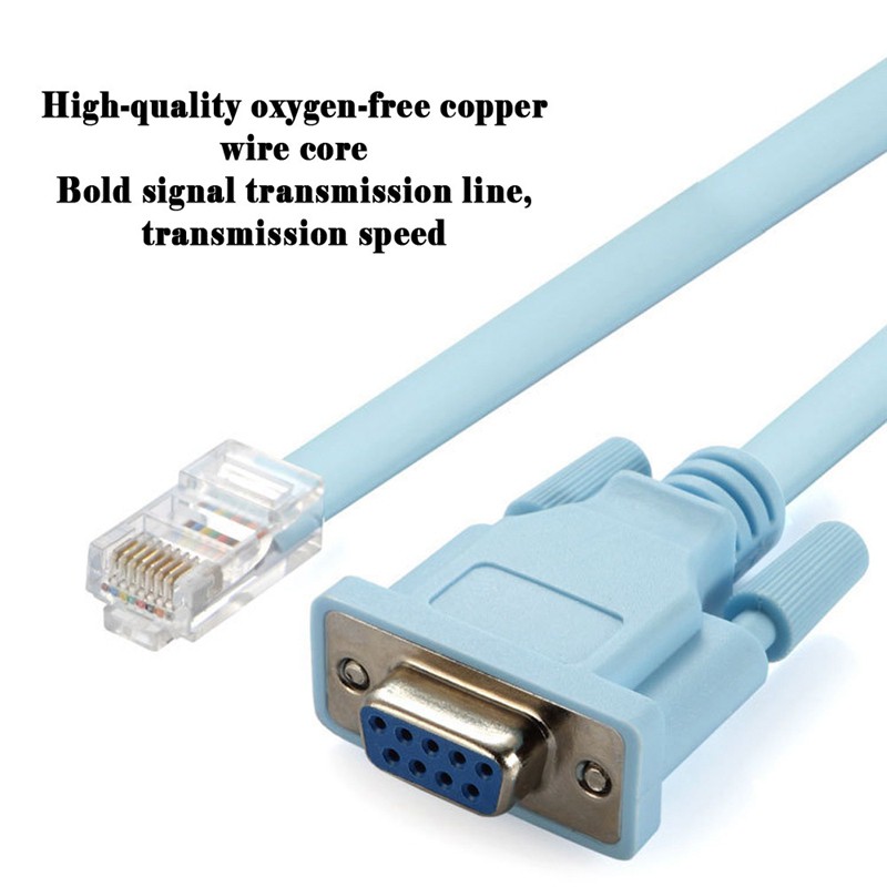 RJ45 Network Cable Serial Cable Rj45 to DB9 and RS232 to USB (2 in 1) CAT5 Ethernet Adapter LAN Console Cable