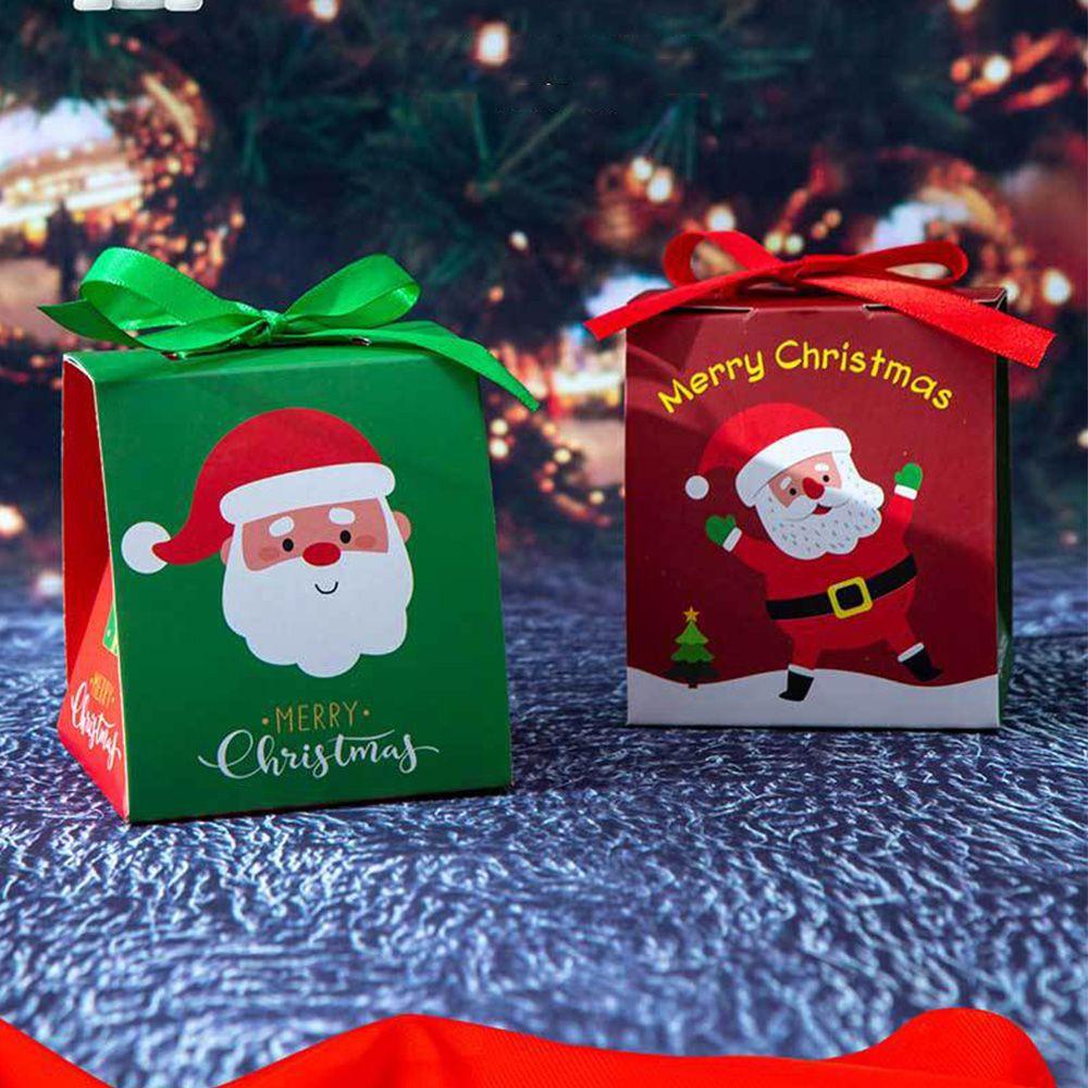 Bộ 5 Hộp Đựng Kẹo Hình Ông Già Noel Trang Trí Giáng Sinh