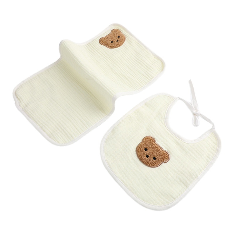 Set 2 Yếm Ăn Bằng Cotton Mềm Mại Cho Bé Sơ Sinh Bandan
