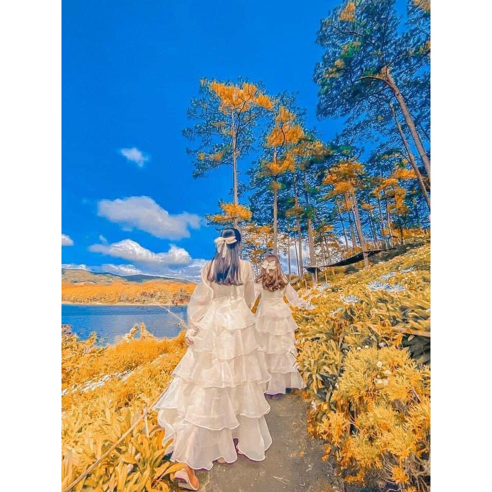 Đầm Maxi Trắng Xòe Tầng Cực Hót | BigBuy360 - bigbuy360.vn