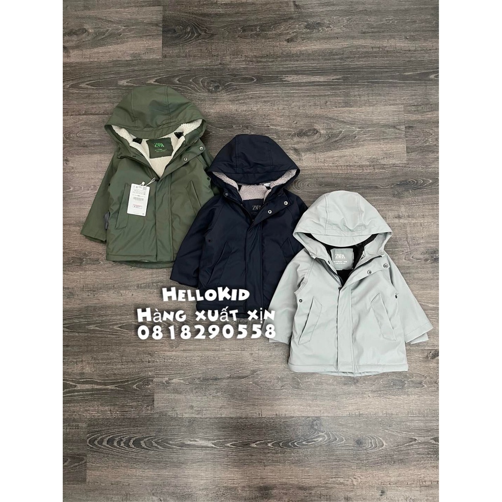 A525 - Áo khoác raincoat ZR lót lông bé trai