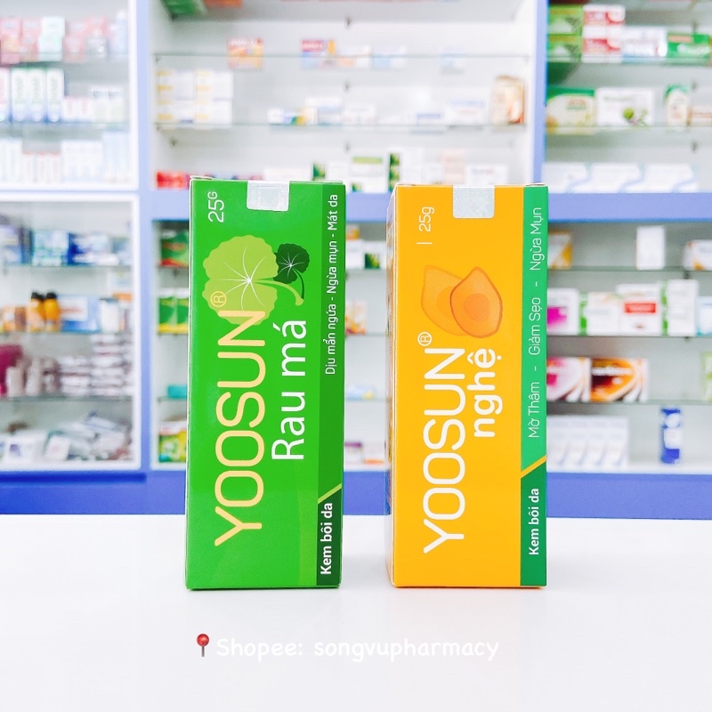Yoosun Rau Má - Yoosun Nghệ - Kem ngừa mụn, mát da, kiểm soát nhờn, hết thâm