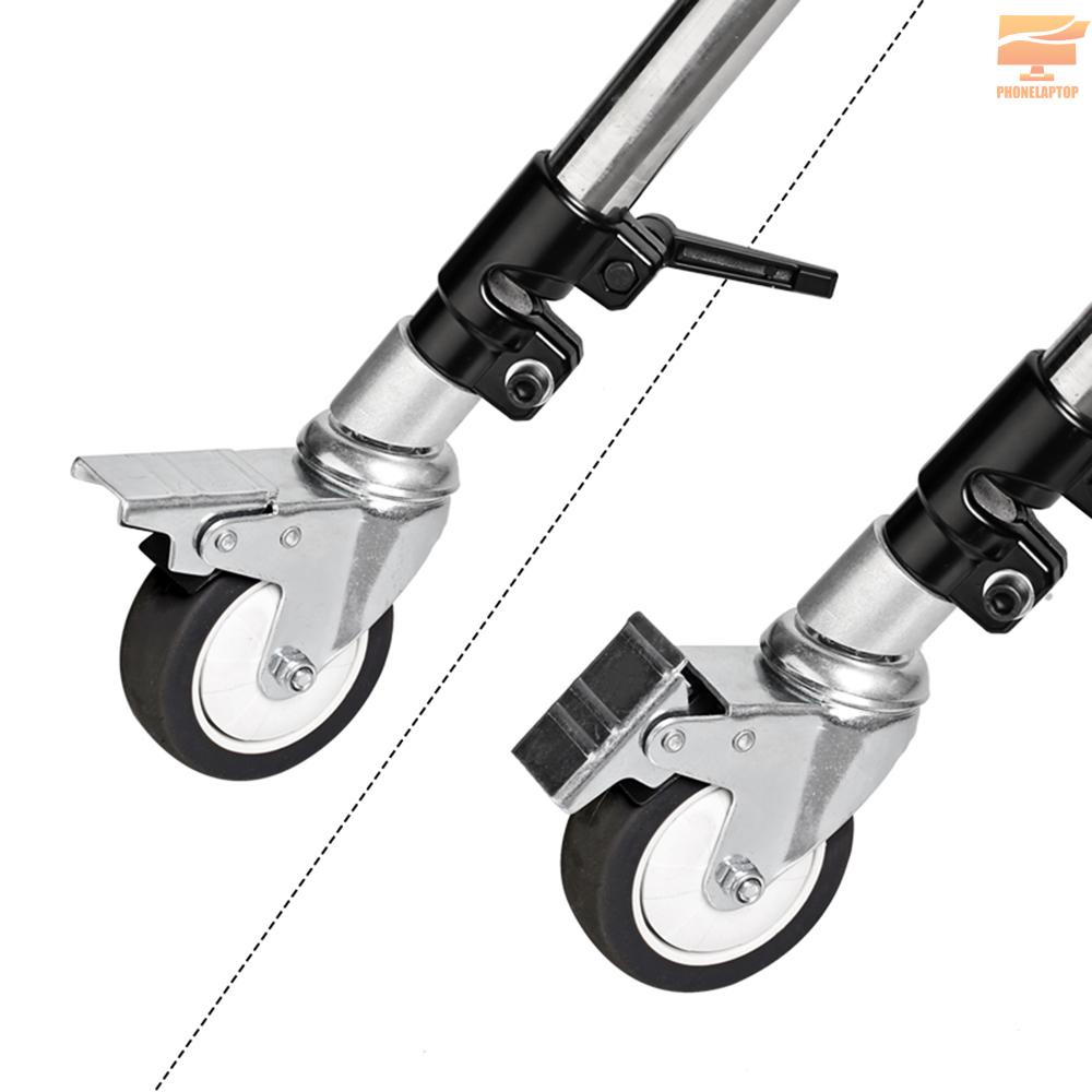 Bộ 3 Bánh Xe Xoay Chuyên Nghiệp Có Lỗ Gắn Giá Đỡ Ba Chân Và Bánh Xe Cao Su Đường Kính 25mm