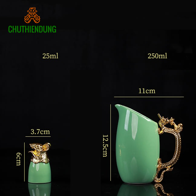 Bộ Ly 12 Con Giáp Bằng Sứ Tráng Men Cao Cấp Sang Trọng Tinh Tế Và Bền Bỉ Thích Hợp Làm Qùa Tặng