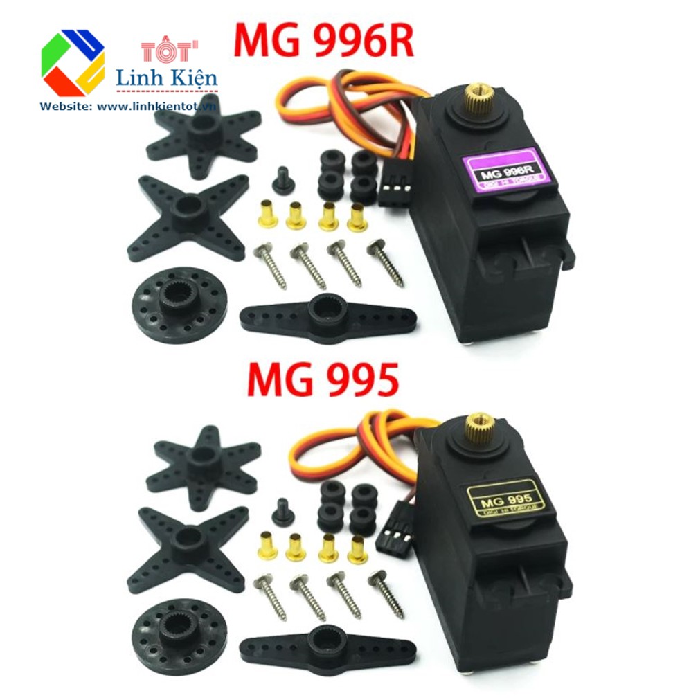 [Nhông đồng] Động cơ RC Servo MG995 / MG996R 180 độ bánh răng kim loại