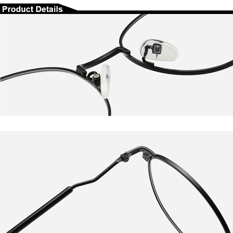 Kính cận Viendo bằng kim loại dáng tròn phong cách Hàn Quốc -1.00 ~ -4.00 độ cho nữ