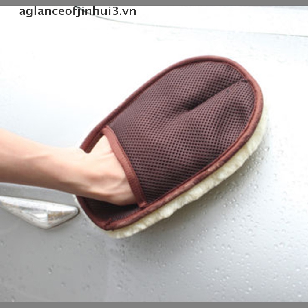 * * Afhvn * * Găng Tay Lông Cừu Siêu Mềm Vệ Sinh Xe Hơi