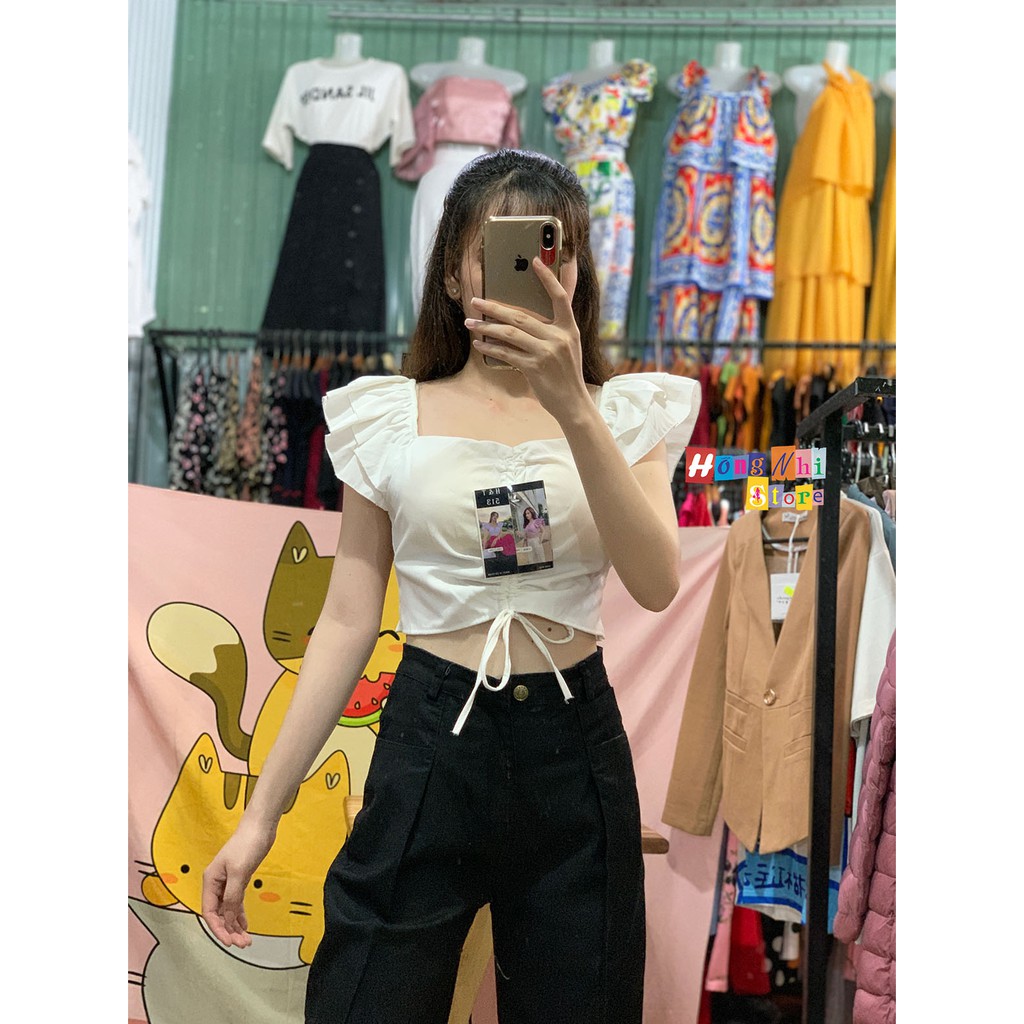 Quần Baggy Kaki Jean Lửng Ống Rộng, Quần Culottes Lửng Co Dãn