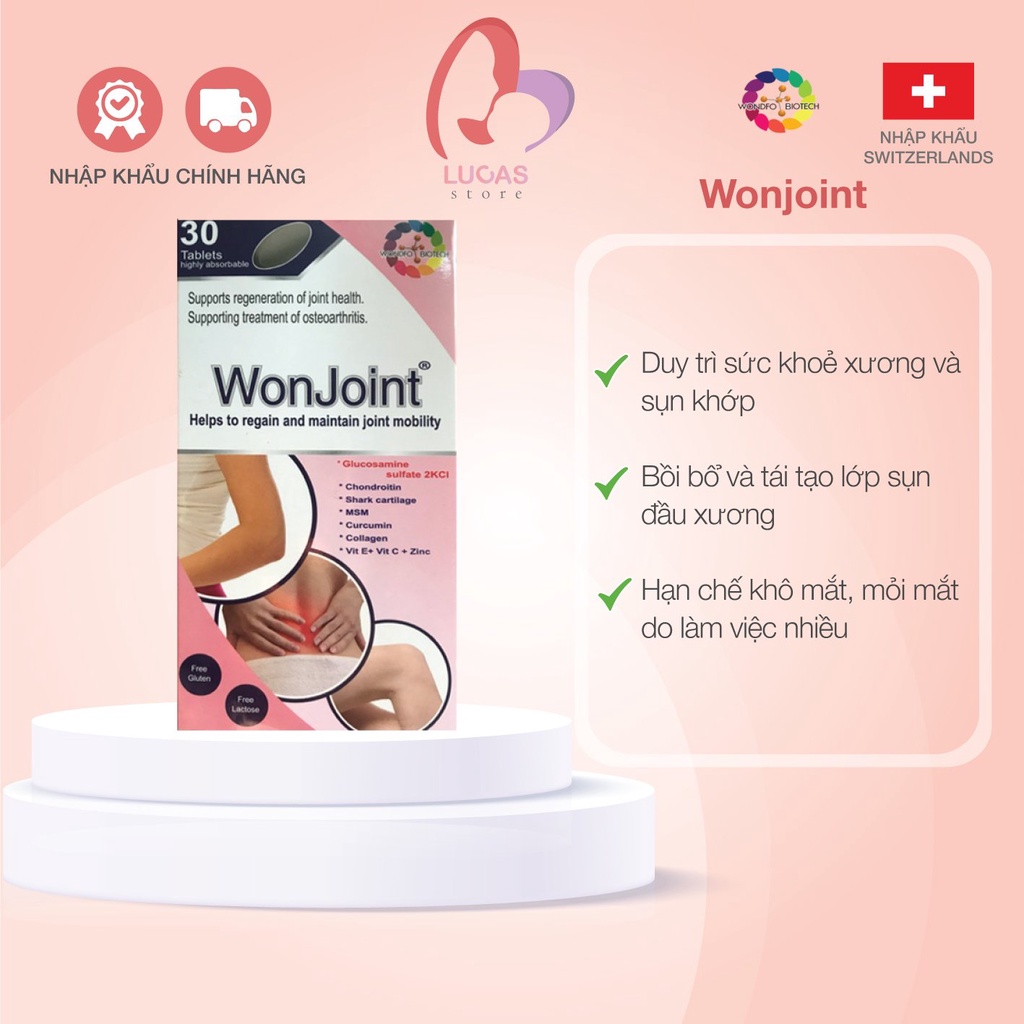 WonJoint Hỗ Trợ Sức Khỏe Xương Và Sụn Khớp 30 Viên - TP020