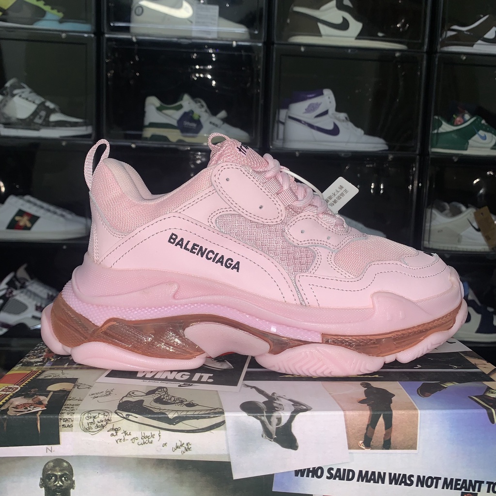 Giày Sneaker Nam Nữ Balen Triple Đế Khí Hồng Phấn , Full Box Pk