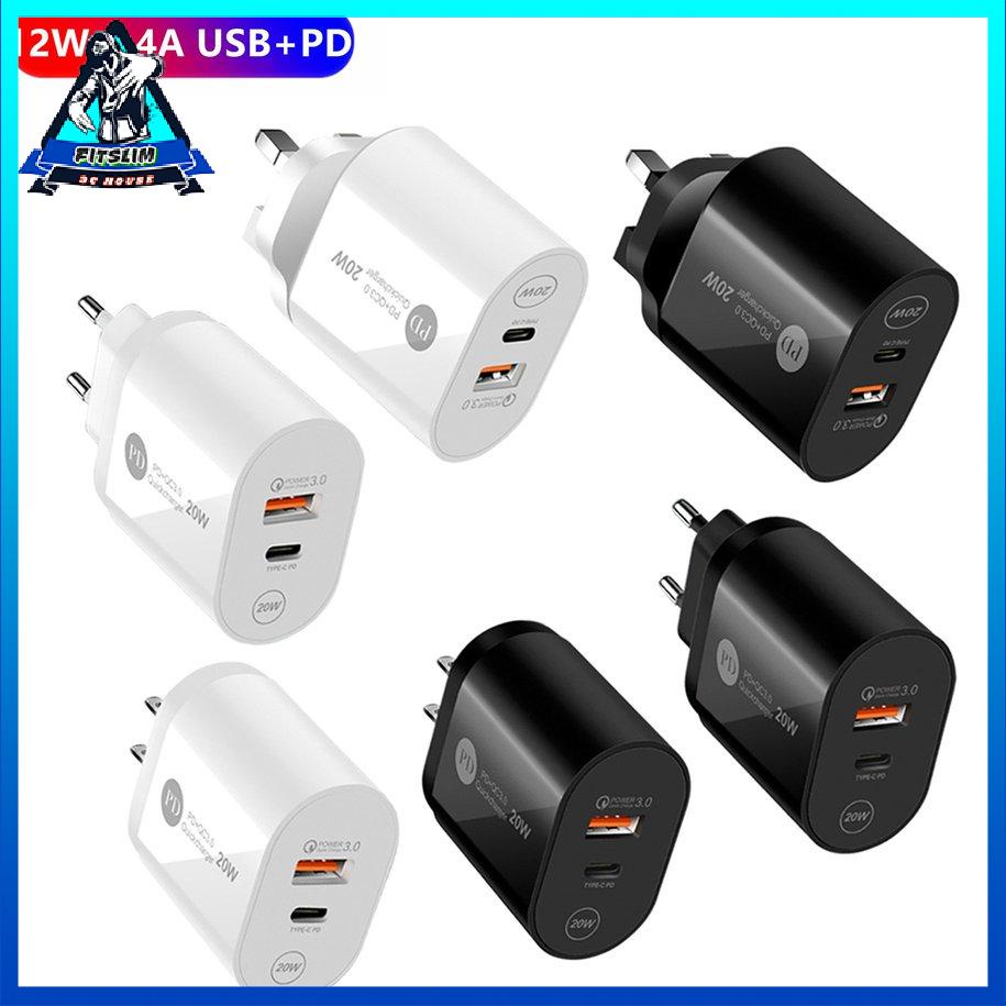 Bộ sạc USB PD 20W Bộ điều hợp Quick Type-C QC 3.0 Bộ điều hợp sạc nhanh Phụ kiện