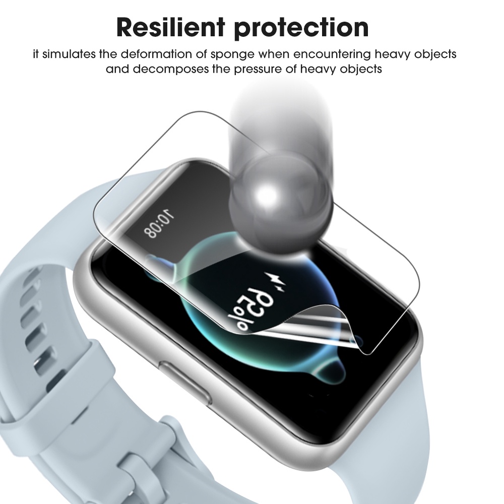 Kính Cường Lực 9D Trong Suốt Viền Cong Bảo Vệ Màn Hình Đồng Hồ Thông Minh Huawei Watch Fit 2