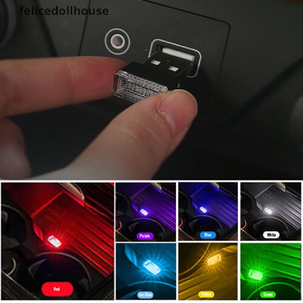 Bóng Đèn LED USB Mini Ánh Sáng Neon Trang Trí Nội Thất Xe Hơi