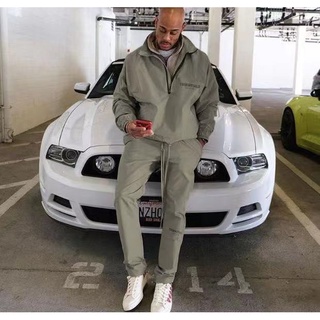 FOG FEAR OF GOD half zip jacket ESSENTIALS double line reflective jacket thin couple casual jacket