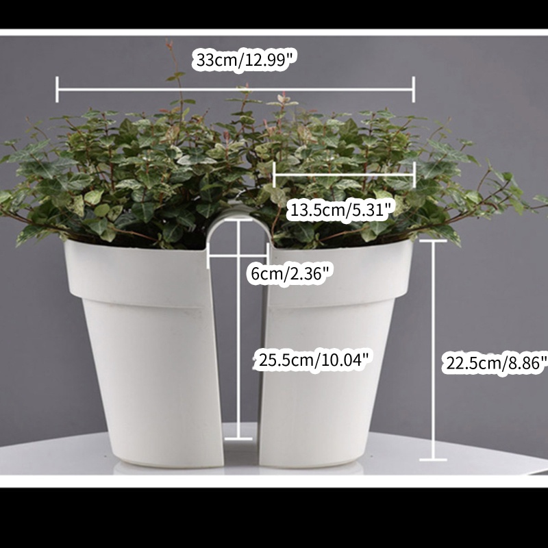Chậu Trồng Cây Treo Cửa Sổ Hai Mặt Có Lỗ Thoát Nước