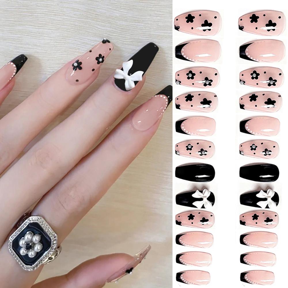 Set 24 Móng Tay Giả Che Phủ Toàn Diện DIY Thời Trang