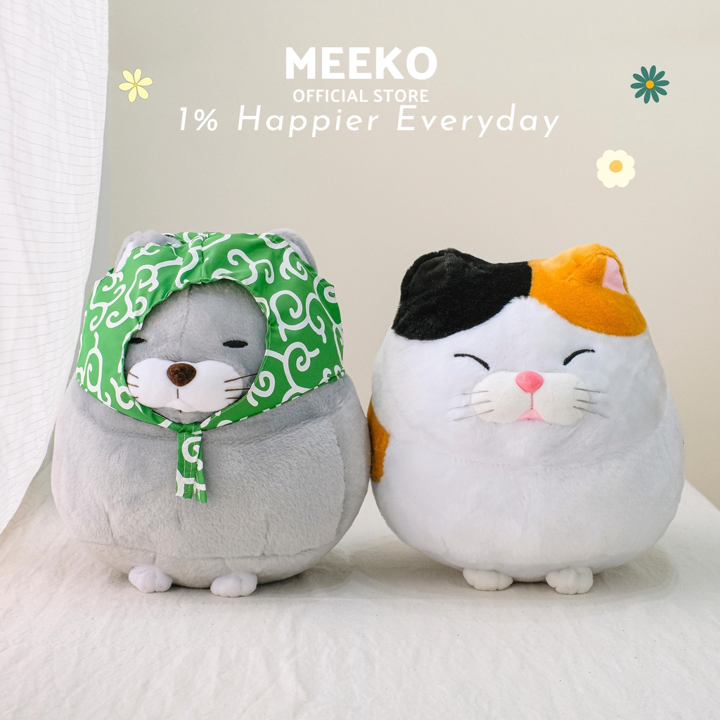 Chú Mèo bông Jennifer vui vẻ - gấu bông cao cấp  MEEKO
