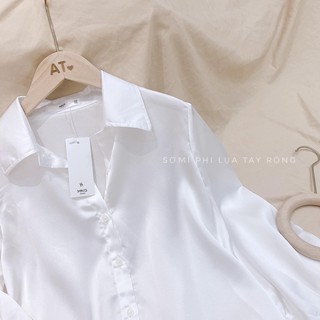 sơmi lụa phi bóng