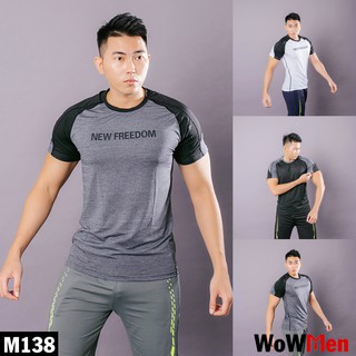 Áo Thun Ngắn Tay Nam Ráp Lăng Freedom Thun Lạnh Thể Thao Tập Gym Đi Chơi Cao Cấp - M138