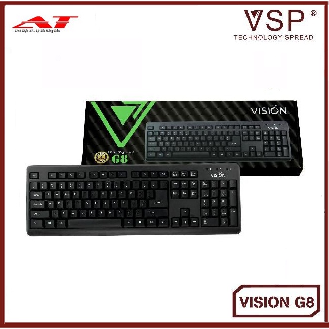 Bàn phím máy tính Vision G8 siêu bền màu đen