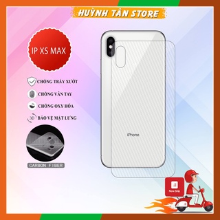 Miếng dán decal carbon mặt sau Iphone X,XS chống trầy mặt lưng, chống bám vân tay (Tặng dán camera carbon)