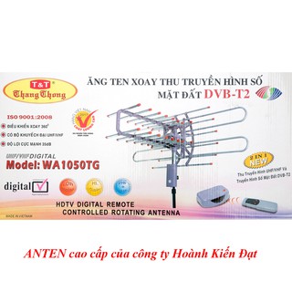 ANTEN Xoay 360 độ Tivi KTS DVB T2 và Analog UHF VHF Model WA 1050TG TT