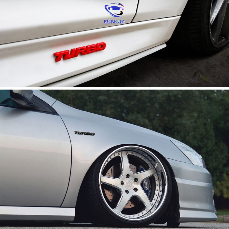 Logo Chữ Kim Loại TURBO 3D Trang Trí Xe Hơi Ô Tô (nhiều màu)