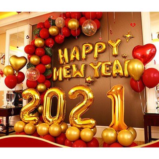 Bóng Nhôm Chữ Happy New Year, Set Chữ Happy New Year Chúc Mừng Năm Mới Trang Trí Các Buổi Tiệc Đón Giao Thừa
