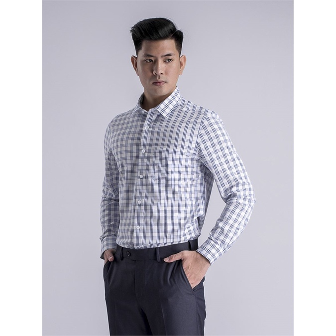 Áo sơ mi nam dài tay ARISTINO sang trọng sợi tre from rộng ALS53008