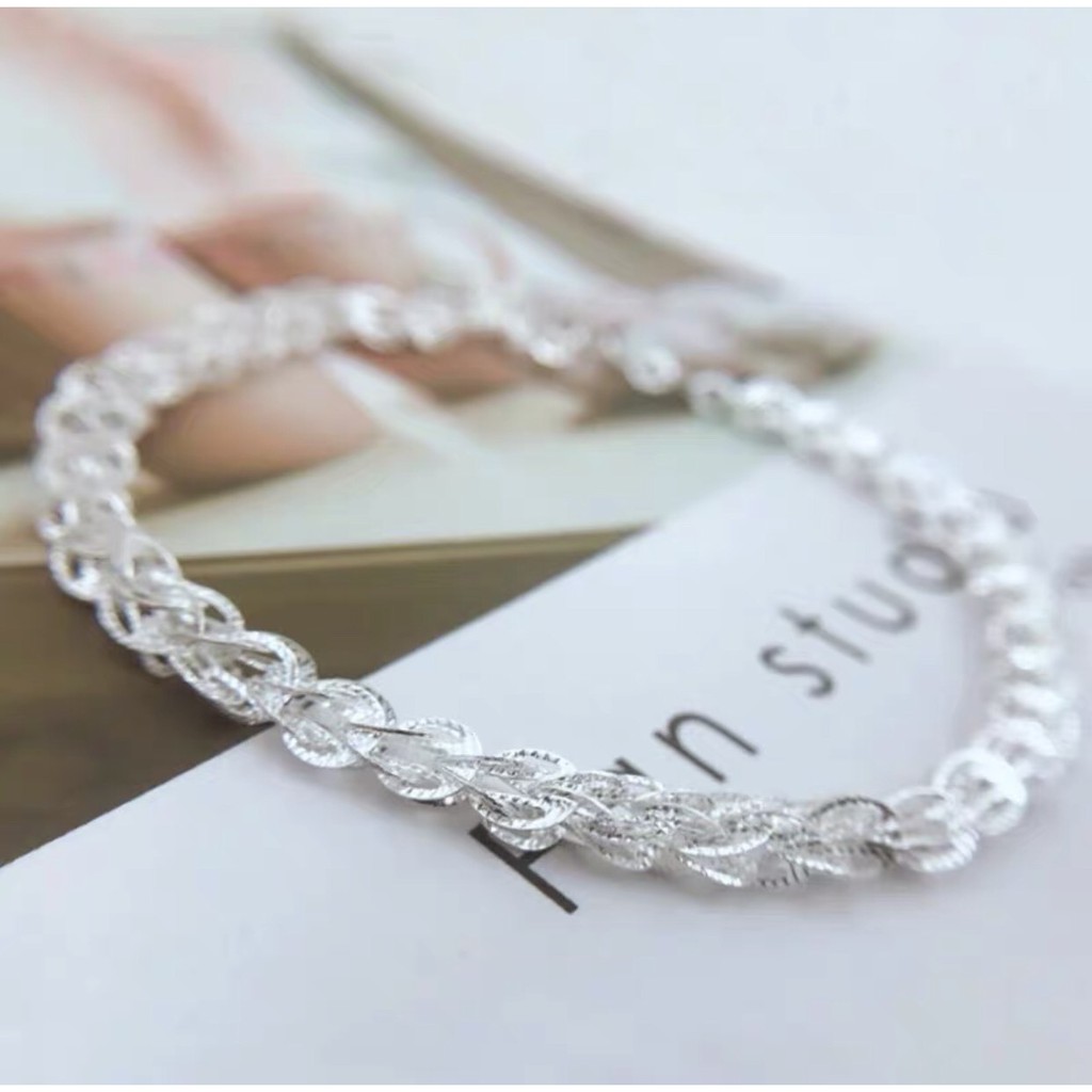 Lắc tay bạc nữ TLEE mẫu đuôi phụng mềm mại nữ tính TleeJewelry LT0103