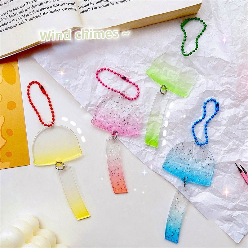 1 Móc Khóa Hình Chuông Gió Bằng Acrylic DIY