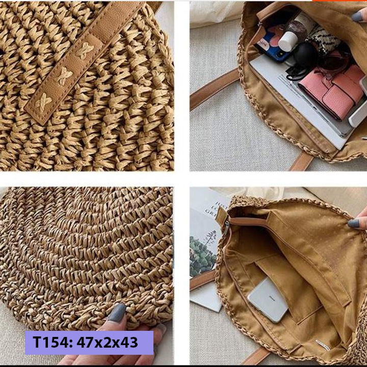Túi cói đi biển phong cách Vintage  MSNA135