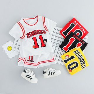 Bộ thể thao cộc tay số 11 cho bé size 8-18kg