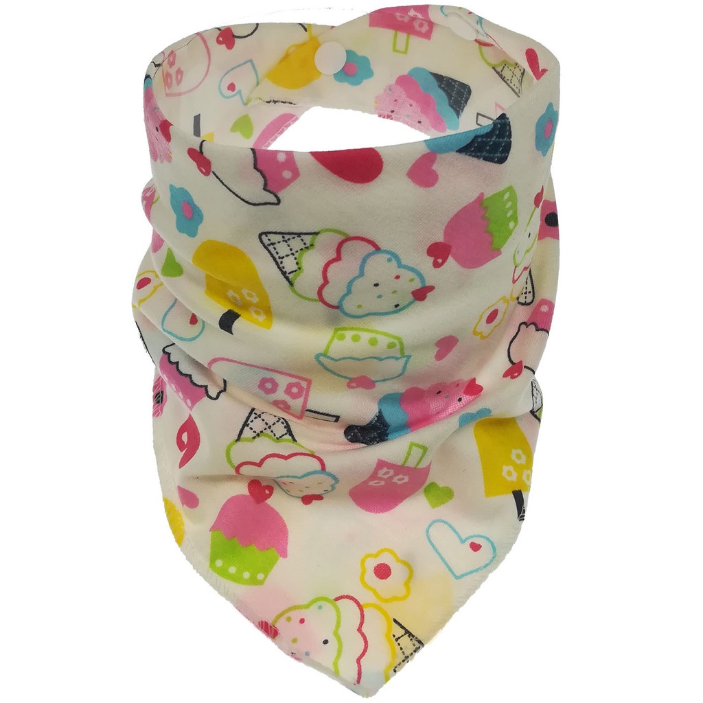 Yếm ăn cotton in họa tiết xinh xắn dành cho các bé