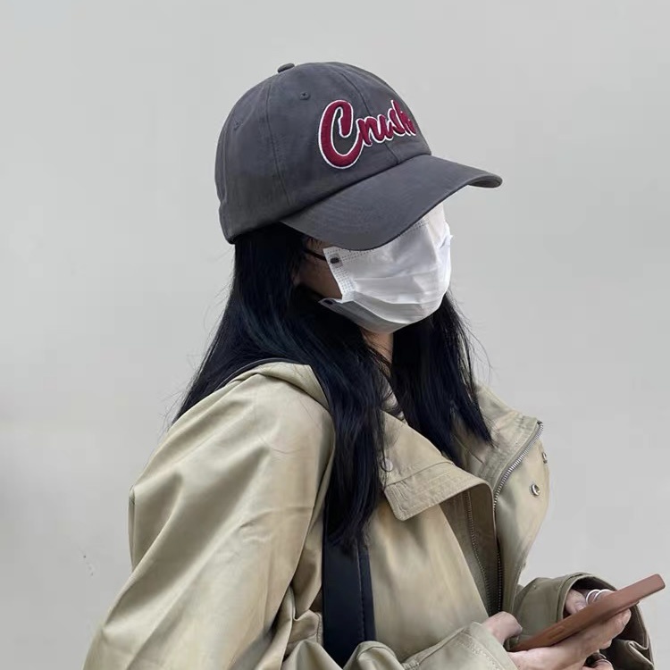 Mũ MG STUDIO thêu chữ Crush tùy chọn màu sắc