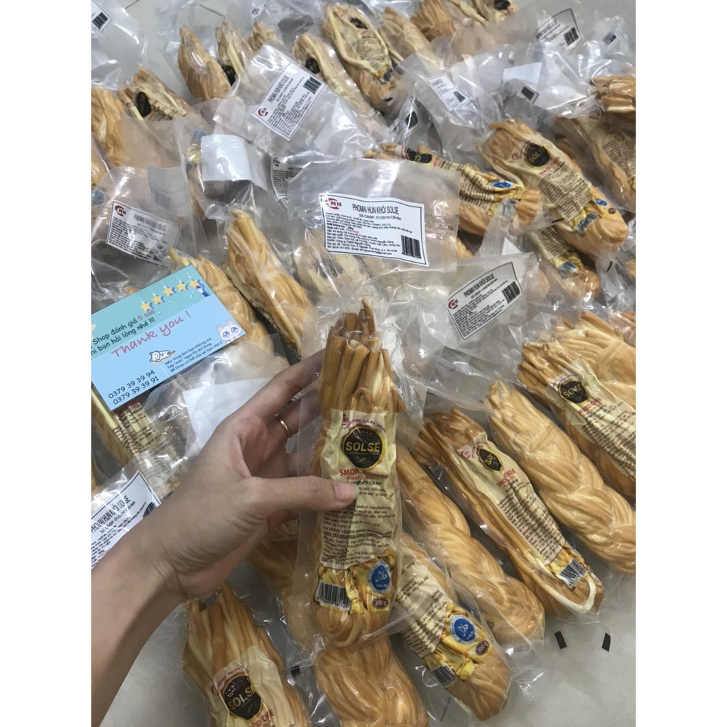 Phô mai dây hun khói Solse 200gr - Phô mai sợi xông khói - Russian smoked string cheese (sản xuất theo công nghệ Nga)