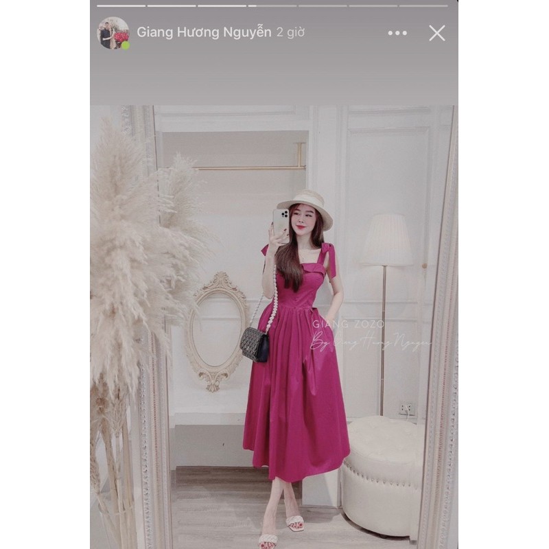 VNU233 - VÁY 2S BUỘC NƠ VẠT NGỰC TÚI SƯỜN | BigBuy360 - bigbuy360.vn