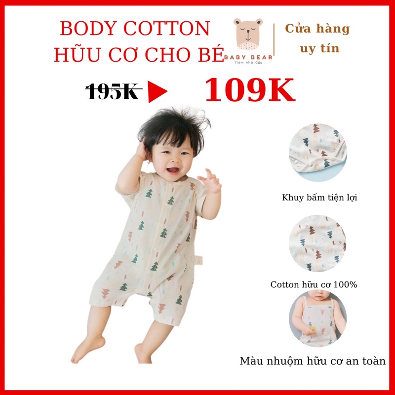 Quần áo sơ sinh 0-24 tháng ORGANIC bộ body 2 dây cho bé sơ sinh 100% COTTON HỮU CƠ TỰ NHIÊN siêu đáng yêu