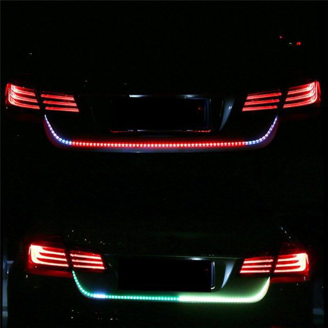 Bộ đèn led 12V uốn dẻo dài 120cm hiệu ứng đẹp dùng để trang trí cốp xe hơi cực chất