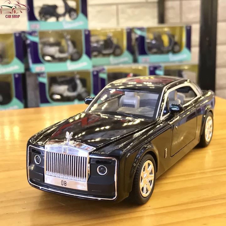 Xe mô hình ô tô siêu xe Roll Royce Sweptail tỉ lệ 1/24 hãng XLG màu đen